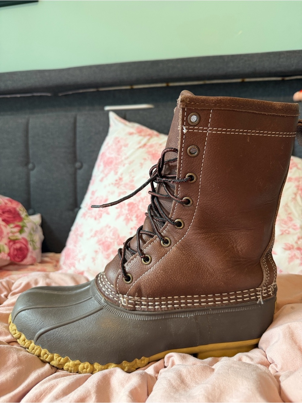Women's L.L. Bean 10" Tumbled Leather Bean Boots